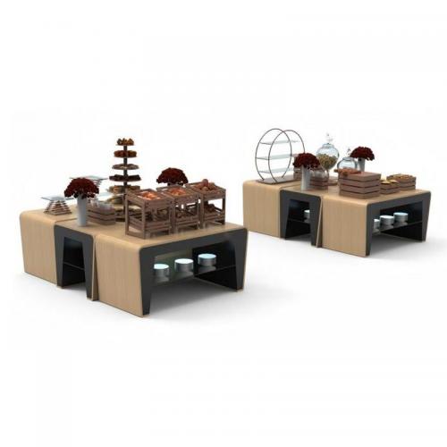 Nesting Table With Plates 
